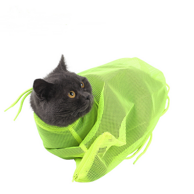 Multifunctional Polyester Cat Washing Shower Mesh Bags